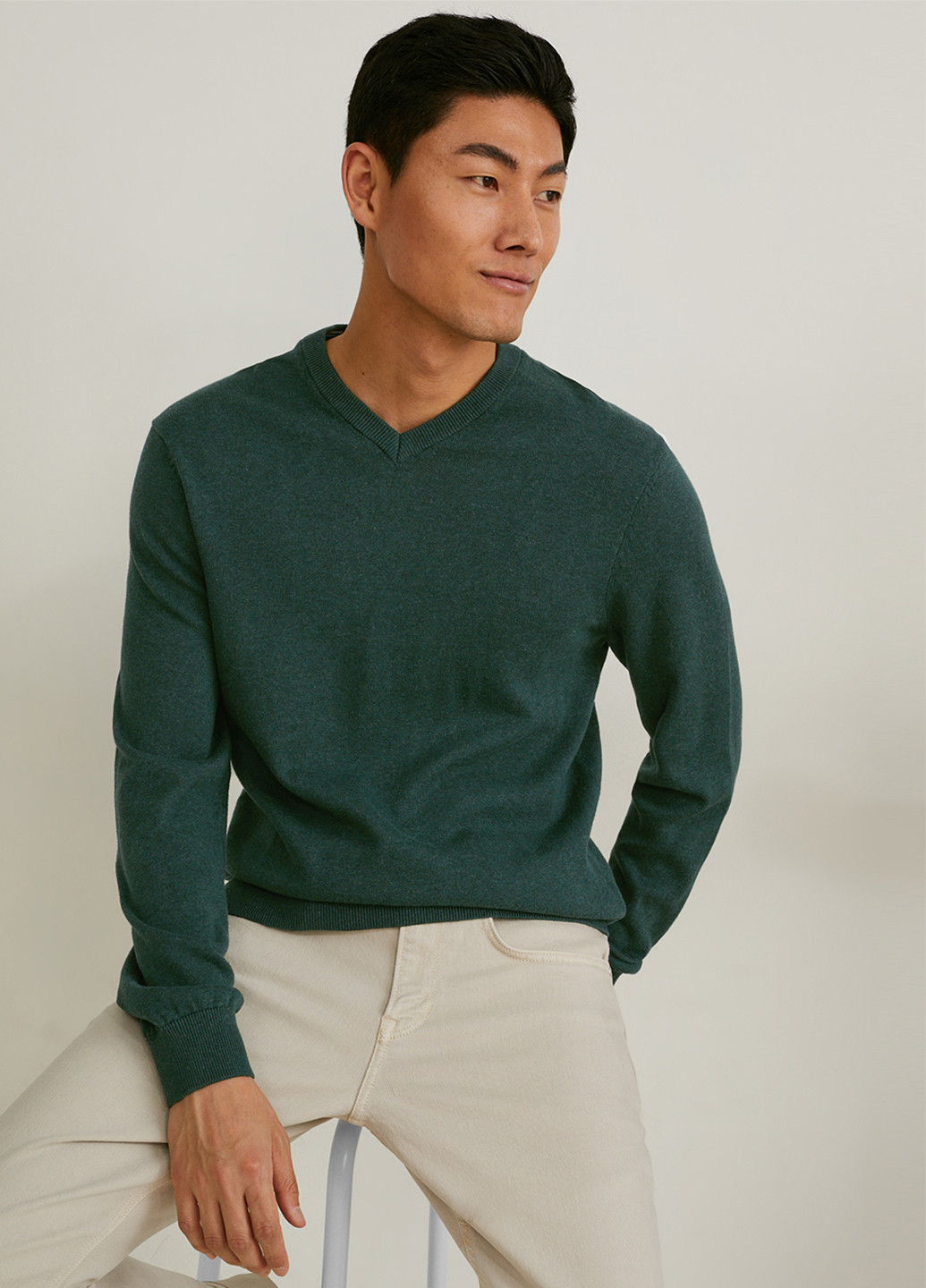 Темно-зелений демісезонний пуловер пуловер C&A