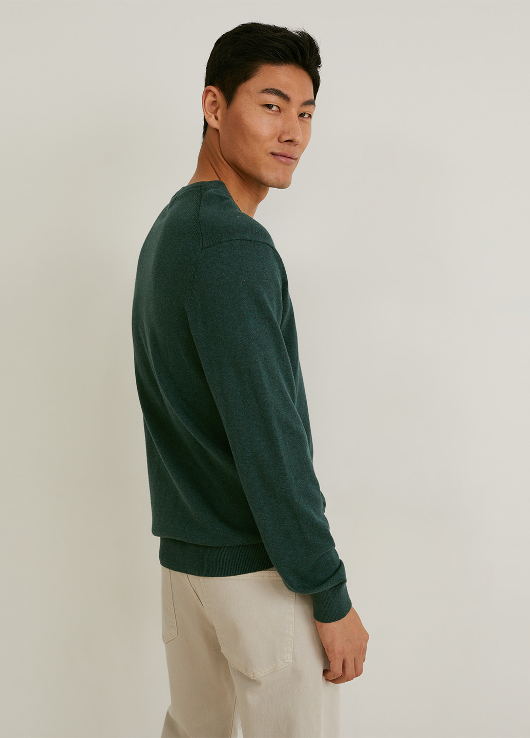 Темно-зеленый демисезонный пуловер пуловер C&A
