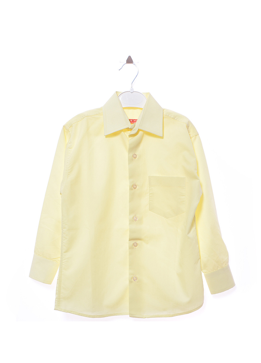 Желтая классическая рубашка однотонная Baki с длинным рукавом