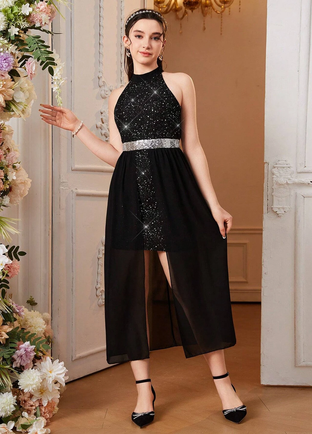 Чорна сукня SHEIN (308589127)