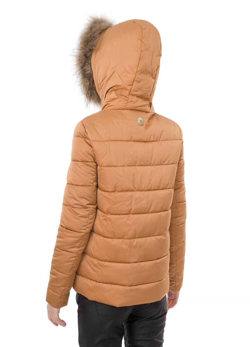 Бежевая зимняя куртка Trussardi Jeans