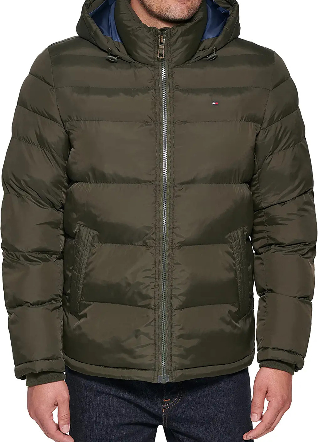Оливковая (хаки) демисезонная куртка Tommy Hilfiger