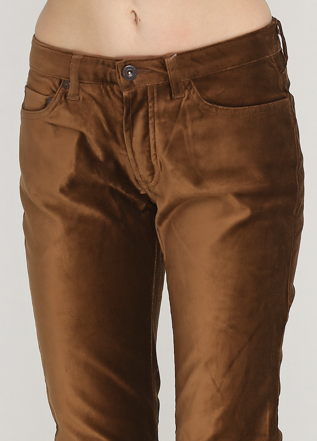 Коричневые кэжуал демисезонные зауженные брюки Parasuco