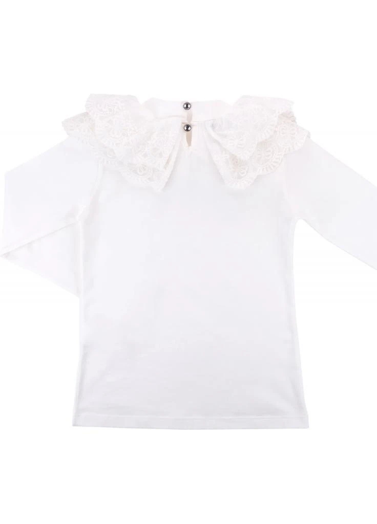 Кофта с оборкой из кружев (9285-128G-beige) Breeze (202365173)