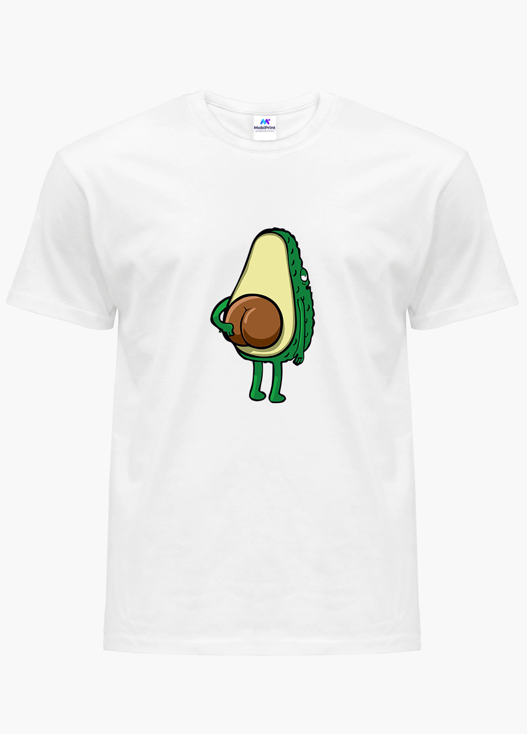 Біла демісезон футболка жіноча авокадо (avocado) білий (8976-2032) xxl MobiPrint