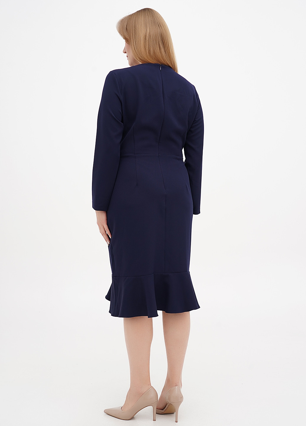 Темно-синя кежуал сукня годе Sassofono однотонна