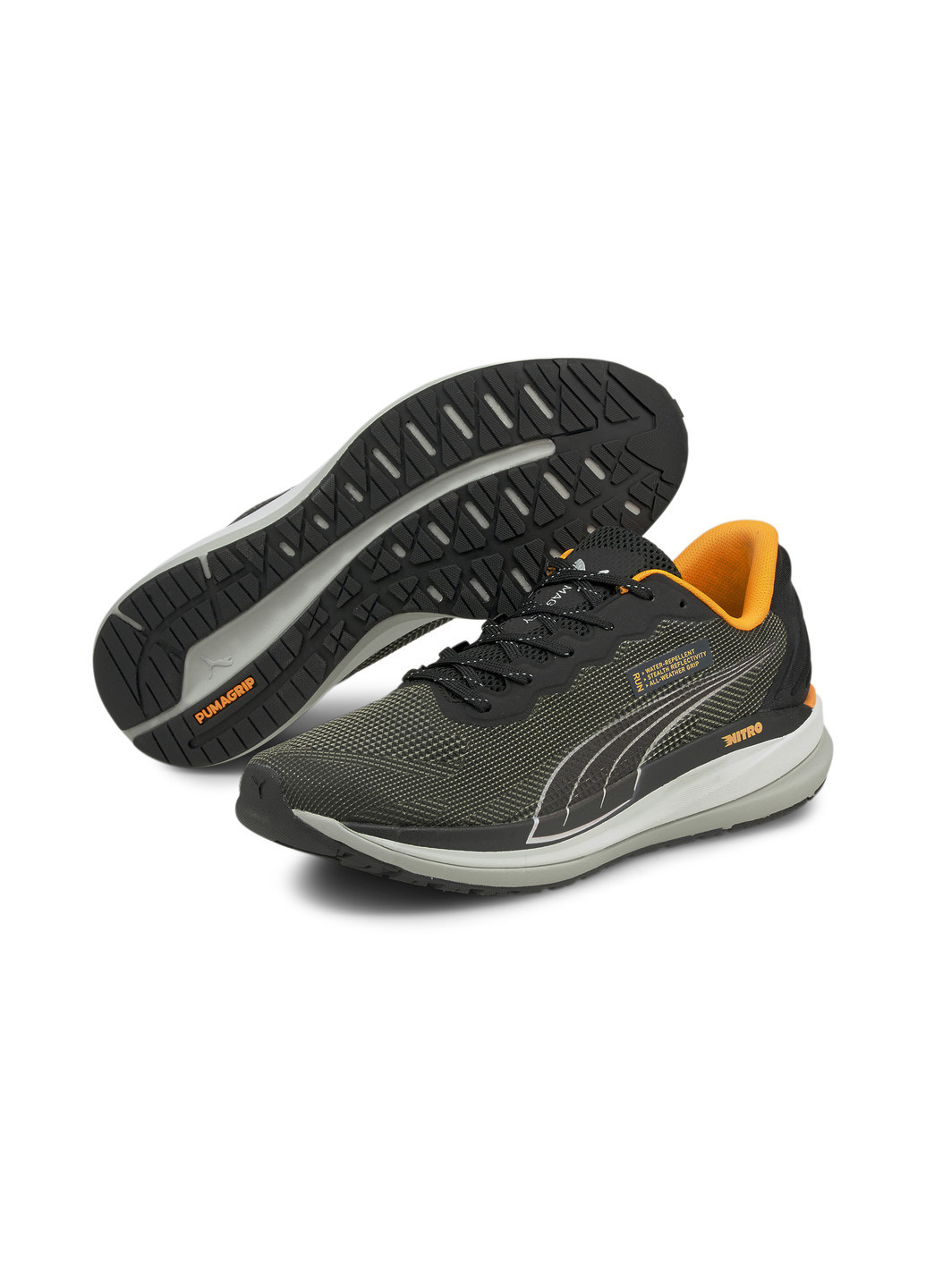 Чорні всесезон кросівки magnify nitro wtr men's running shoes Puma