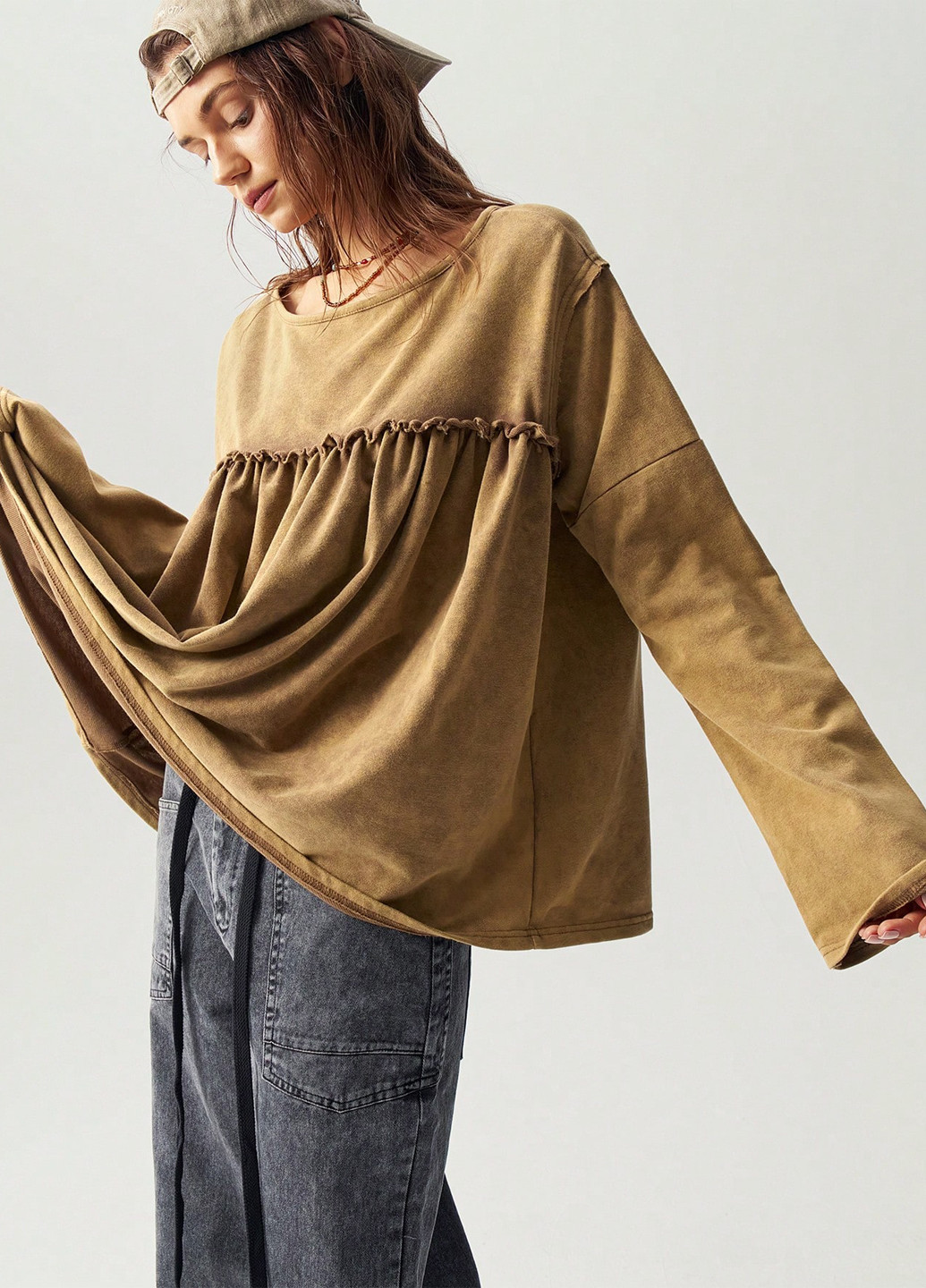 Горчичный демисезонный джемпер джемпер SHEIN