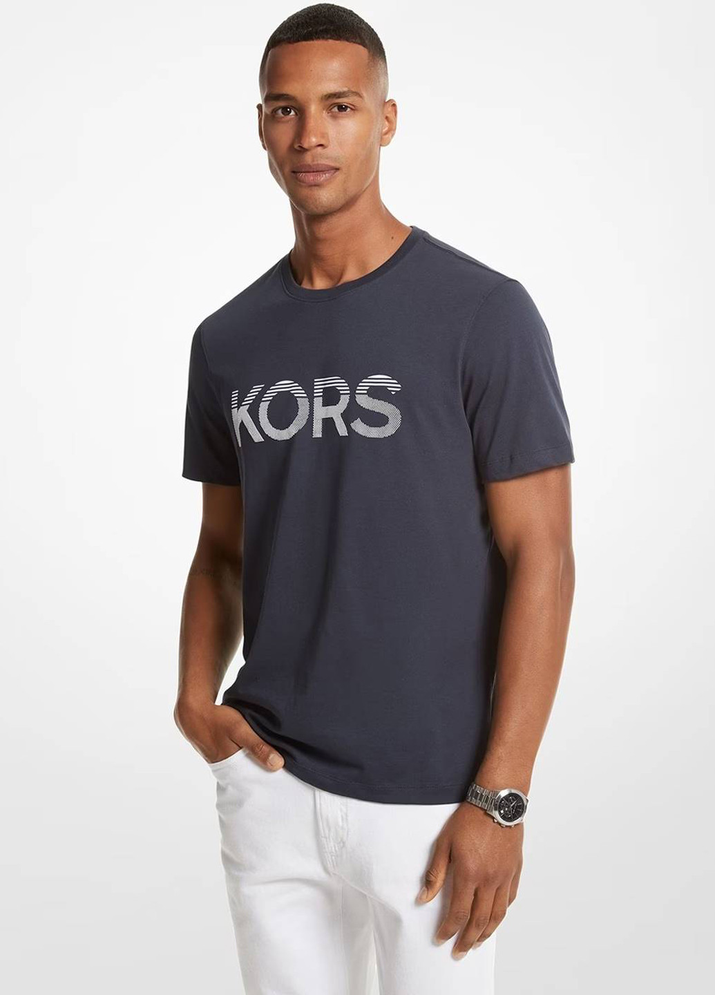Темно-синяя футболка Michael Kors