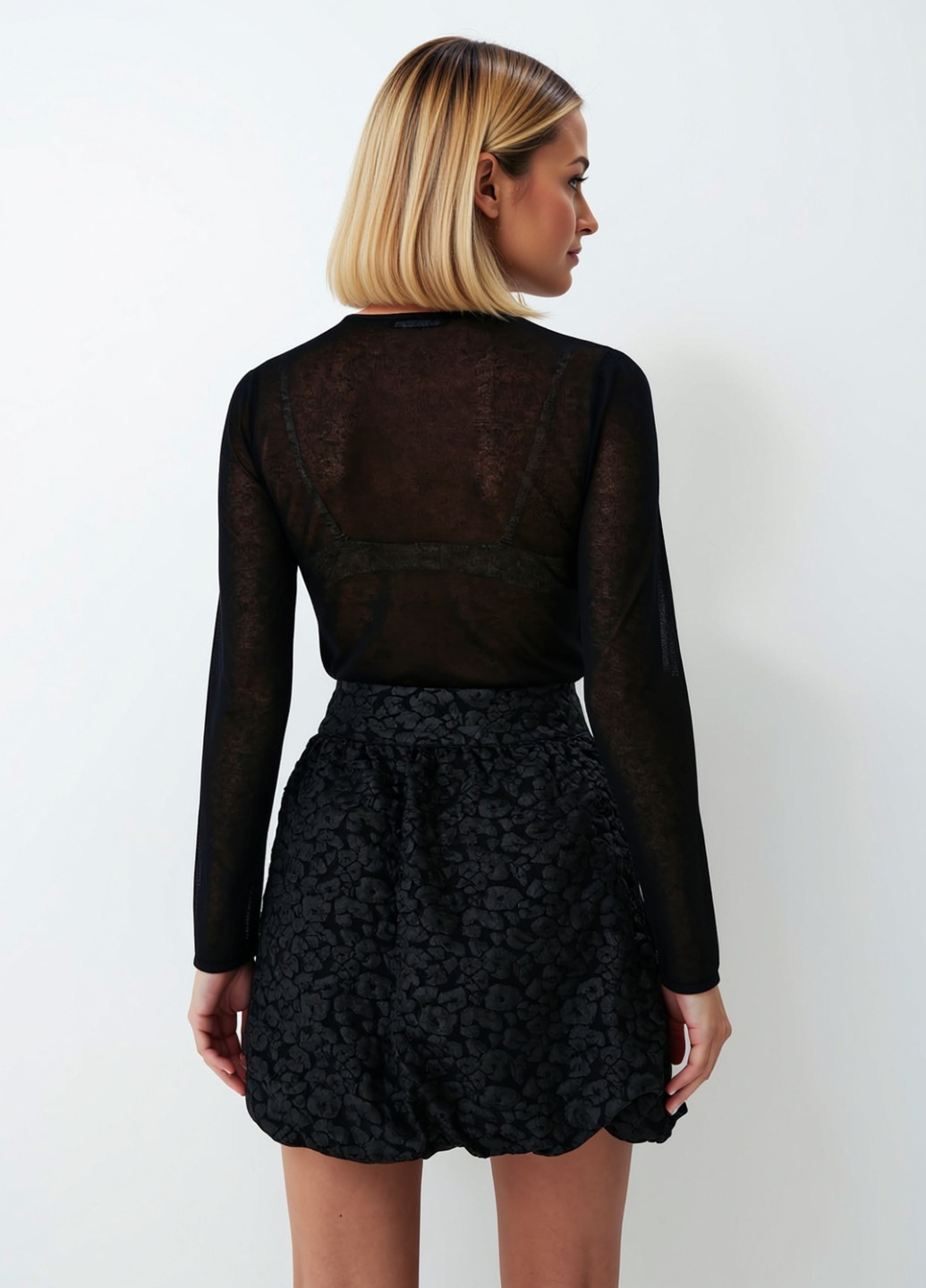 Черная кэжуал леопардовая юбка Mohito клешированная