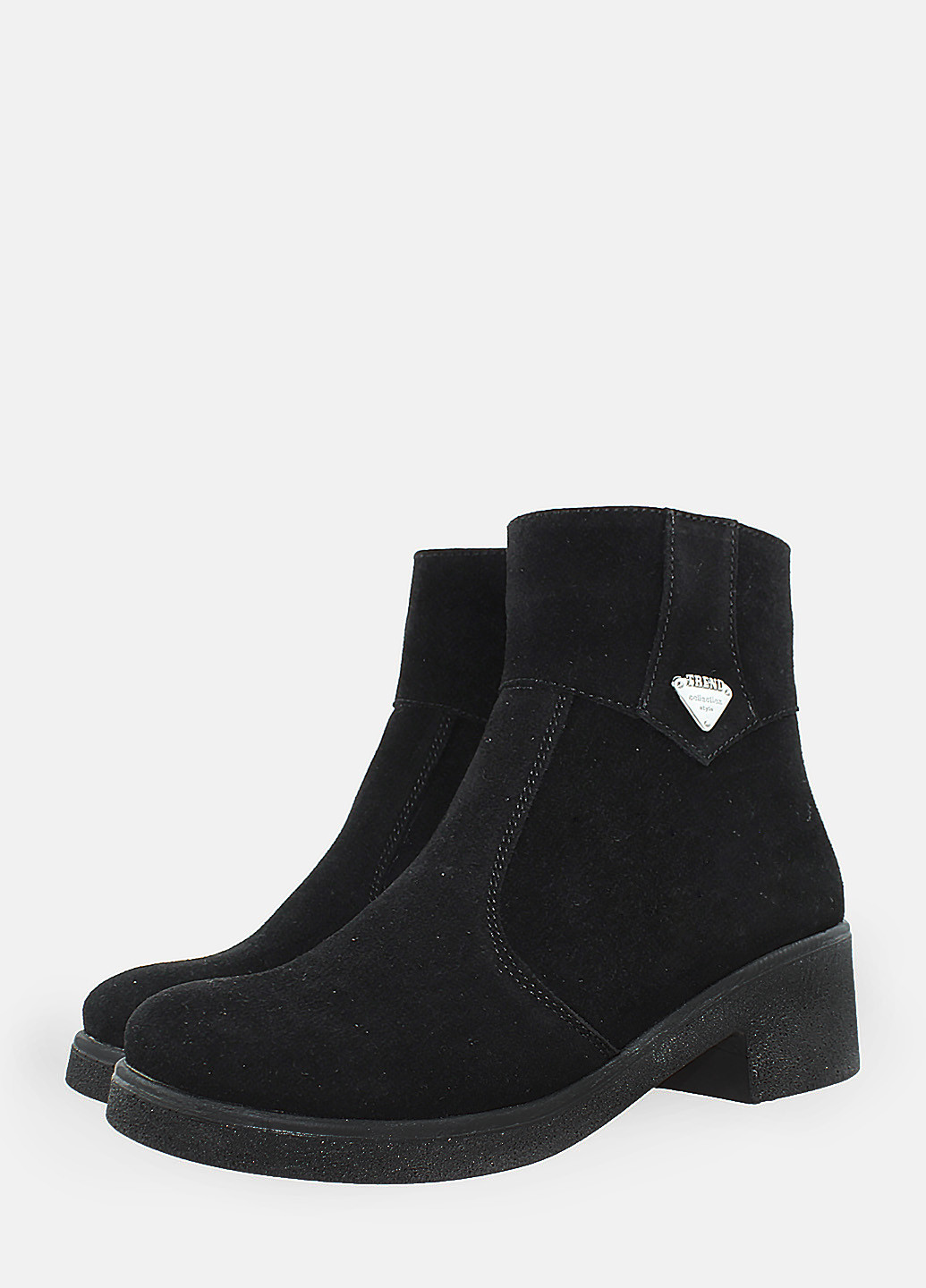 Осенние ботинки ra433-11 черный Alvista из натуральной замши