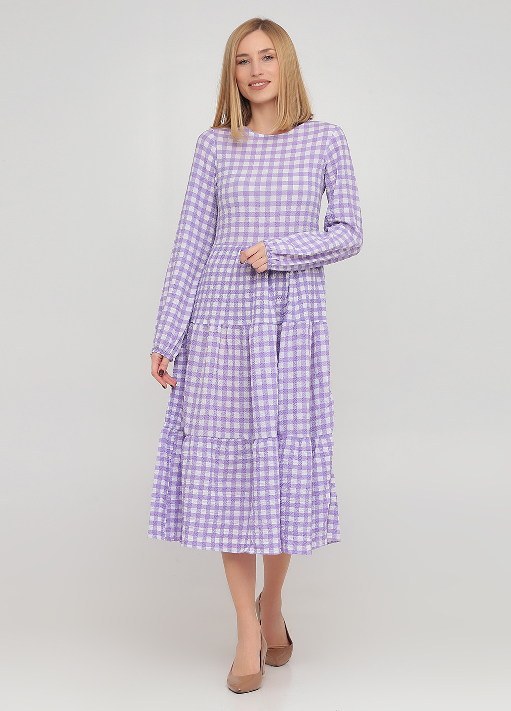 Бузкова кежуал сукня оверсайз Die&More в клітинку