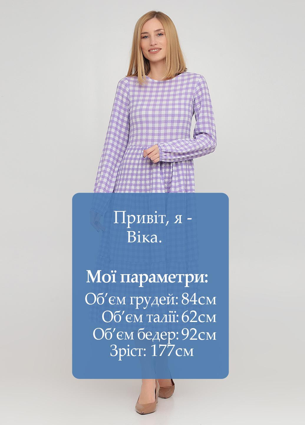 Бузкова кежуал сукня оверсайз Die&More в клітинку