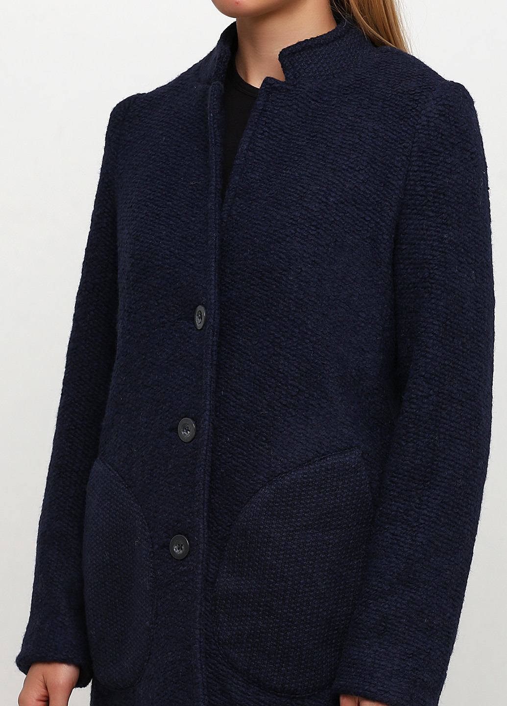 Темно-синее демисезонное Пальто однобортное Heine