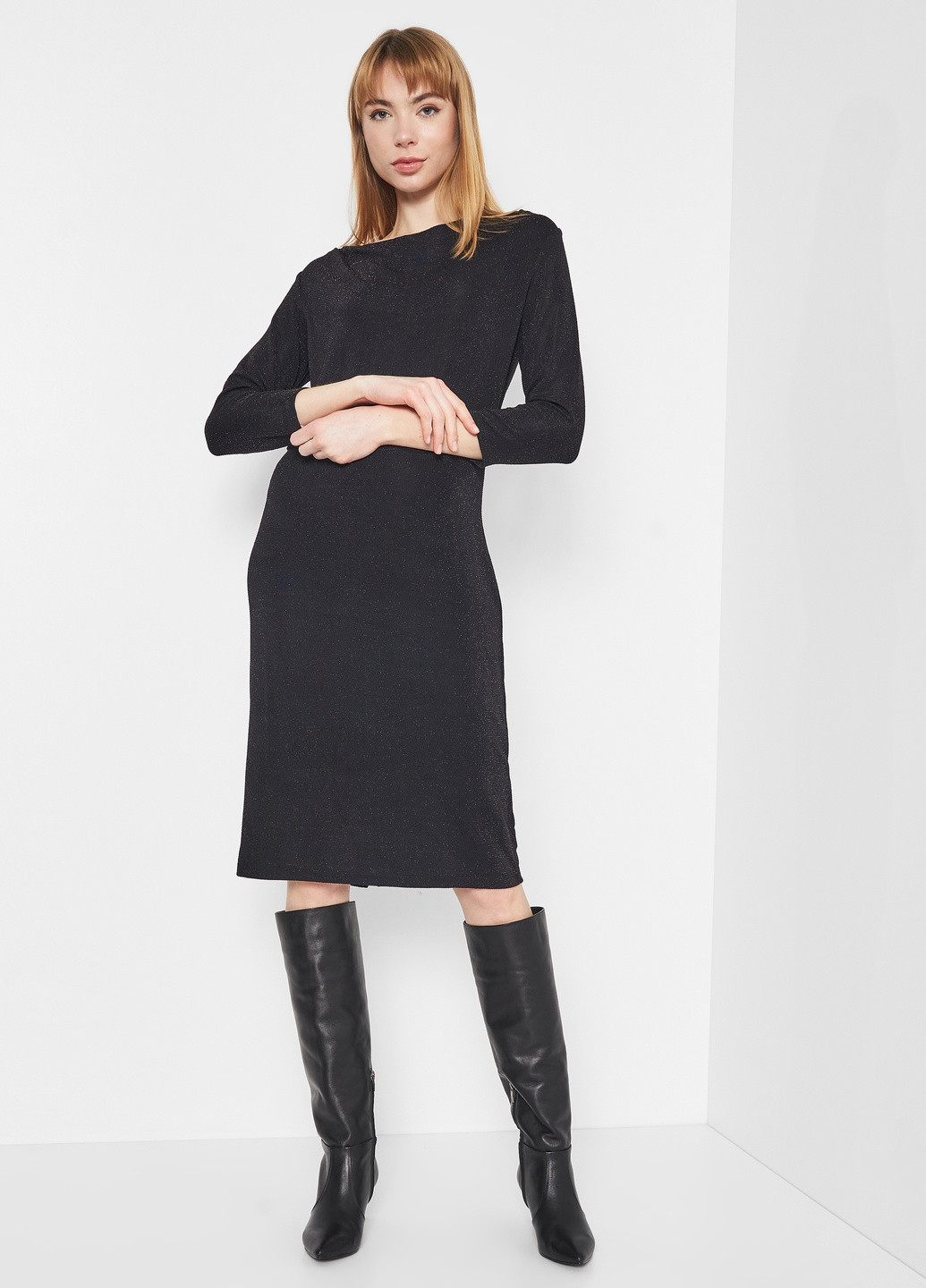 Чорна вечірня сукня H&M однотонна