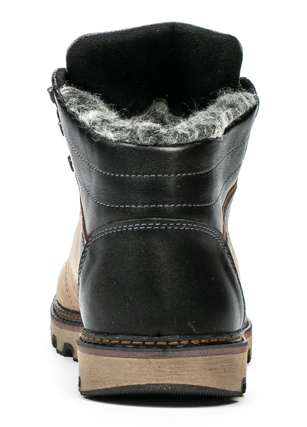 Цветные зимние ботинки b331 черный-св.коричневый Fabiani