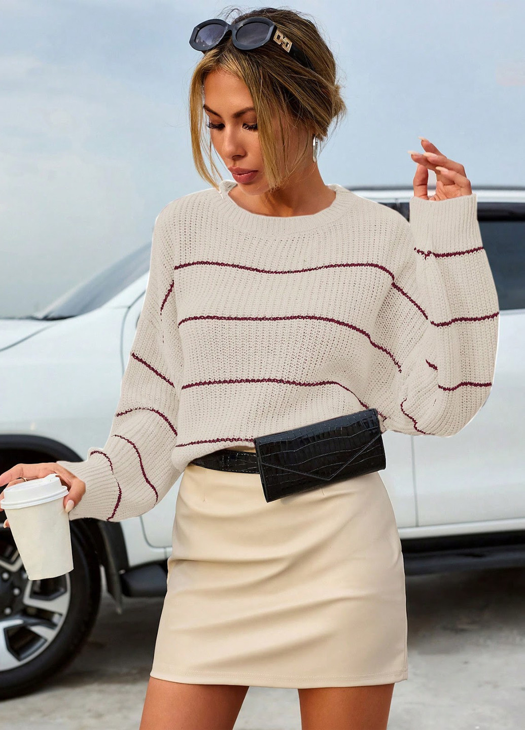 Белый демисезонный джемпер джемпер SHEIN