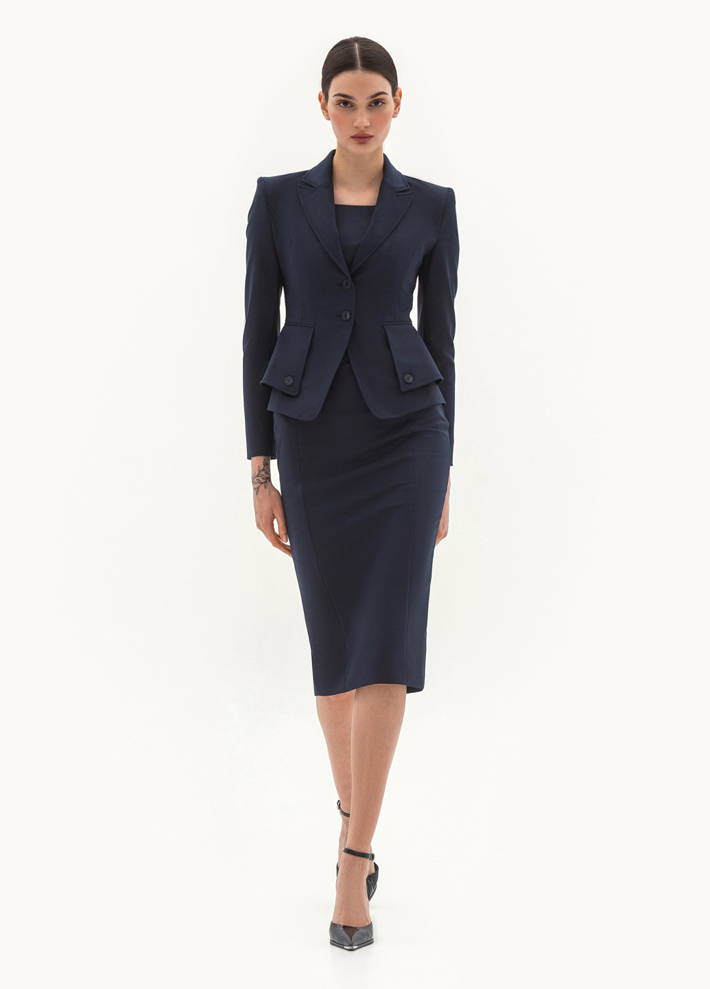 Синий женский жакет BGL однотонный - демисезонный