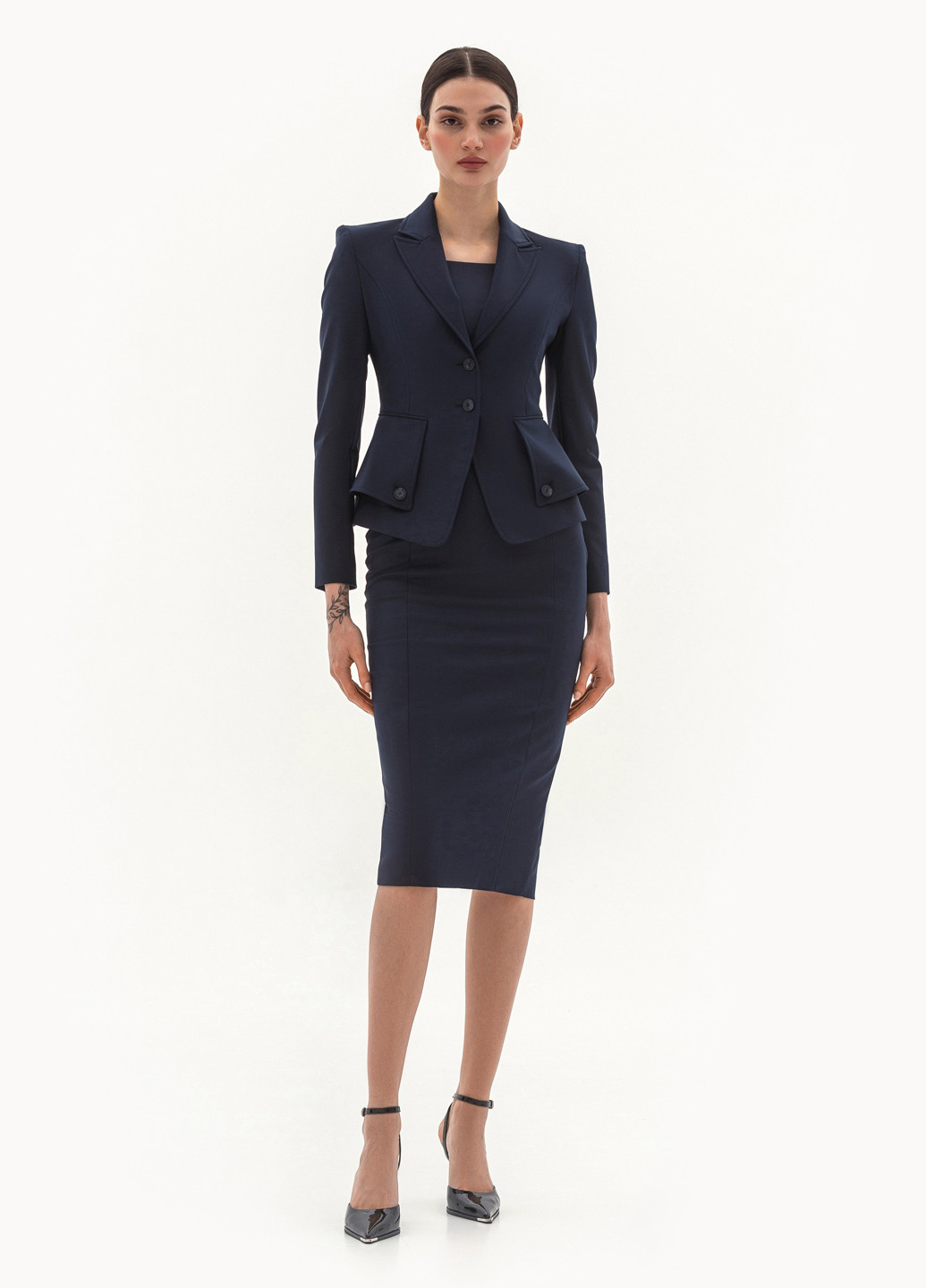 Синий женский жакет BGL однотонный - демисезонный