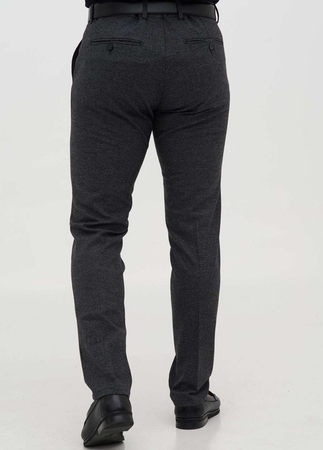 Темно-серые классические демисезонные зауженные брюки Trend Collection