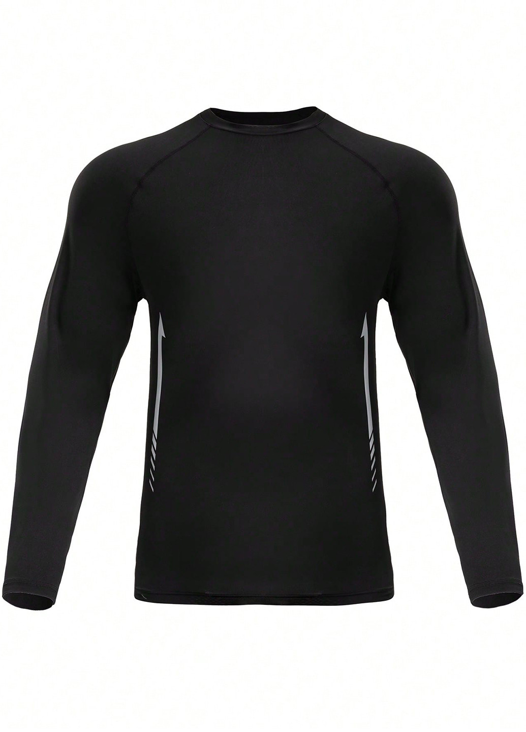 Лонгслів SHEIN однотонний чорний спортивні поліестер