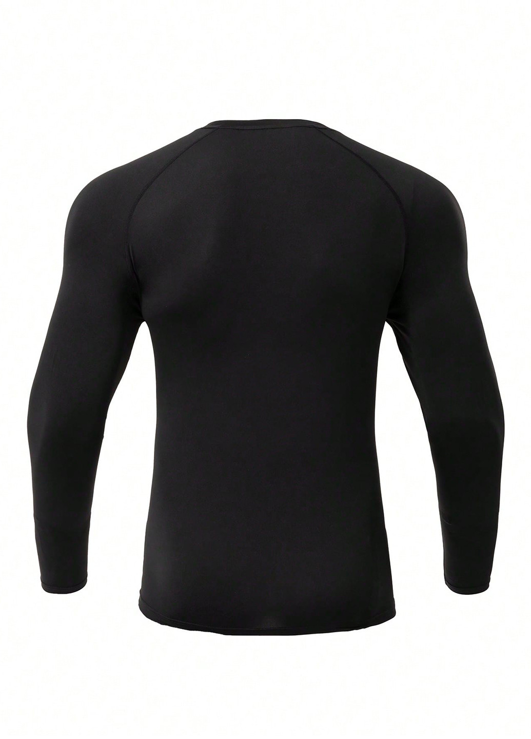 Лонгслів SHEIN однотонний чорний спортивні поліестер