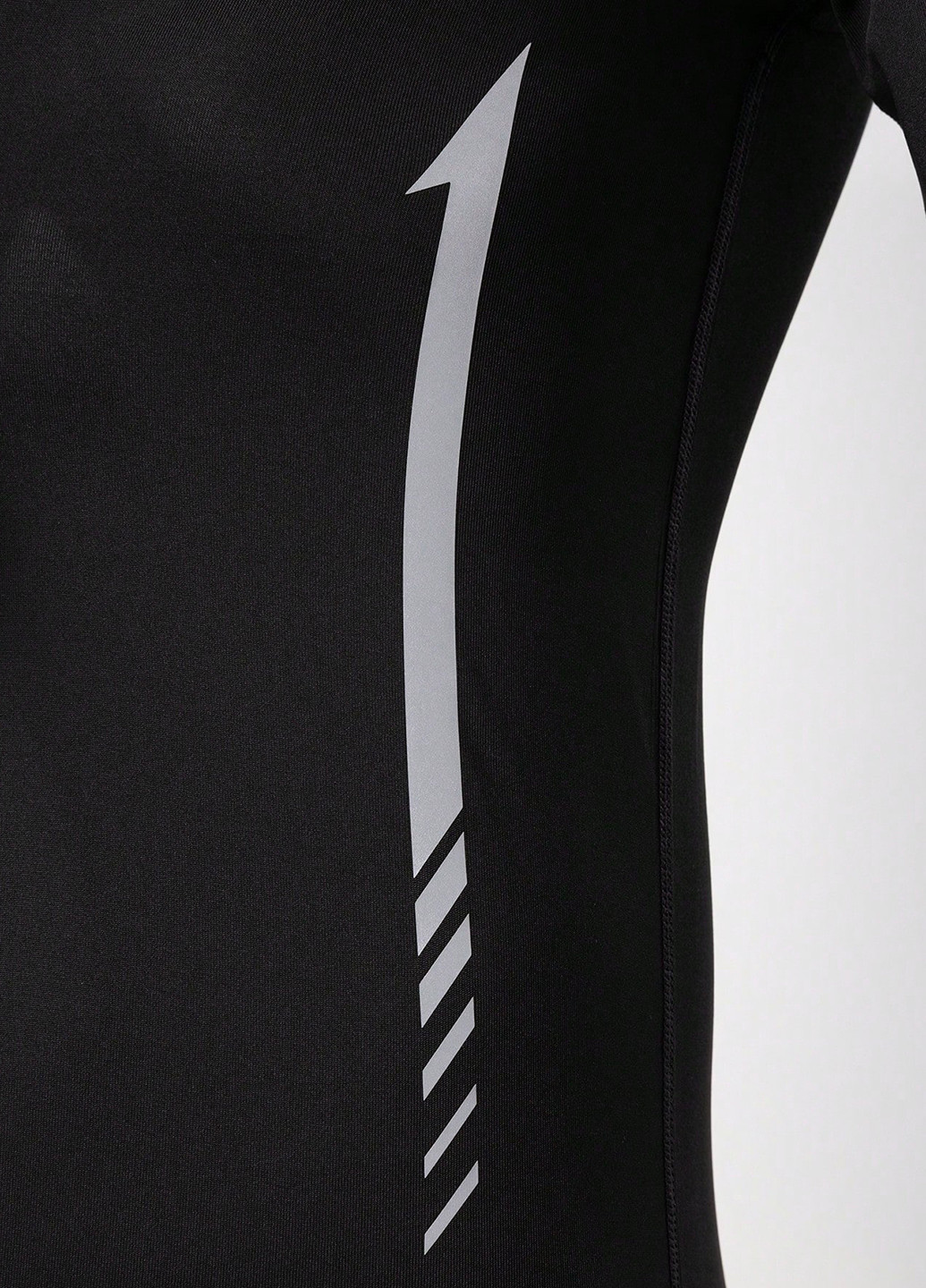 Лонгслів SHEIN однотонний чорний спортивні поліестер