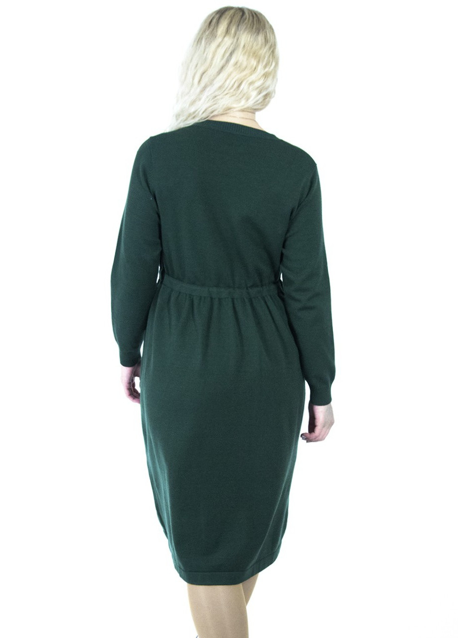 Зелена кежуал сукня жіноча зелена тепла JEANSclub однотонна