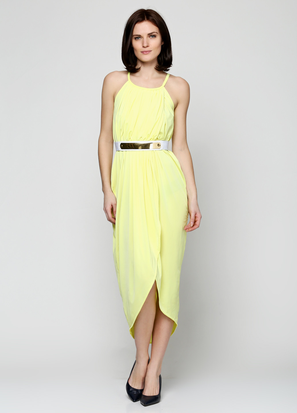Лимонное кэжуал платье Колибри S
