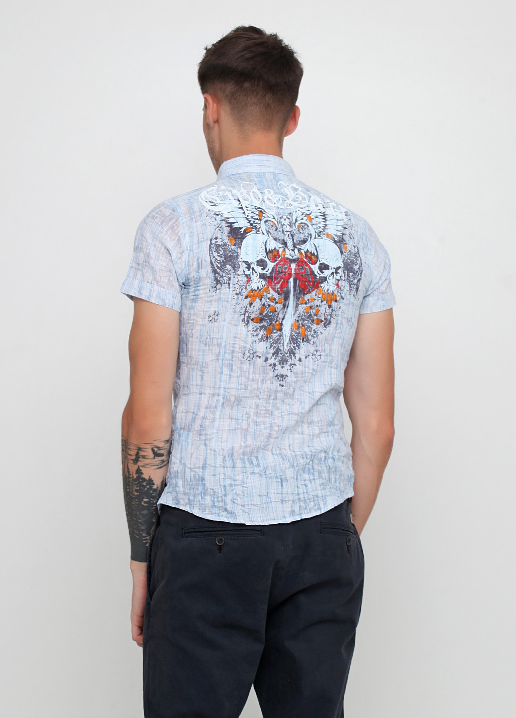 кэжуал рубашка с рисунком Cipo & Baxx с коротким рукавом