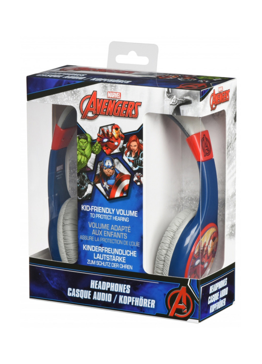 Наушники eKids MARVEL, Avengers Kid-friendly volume синие