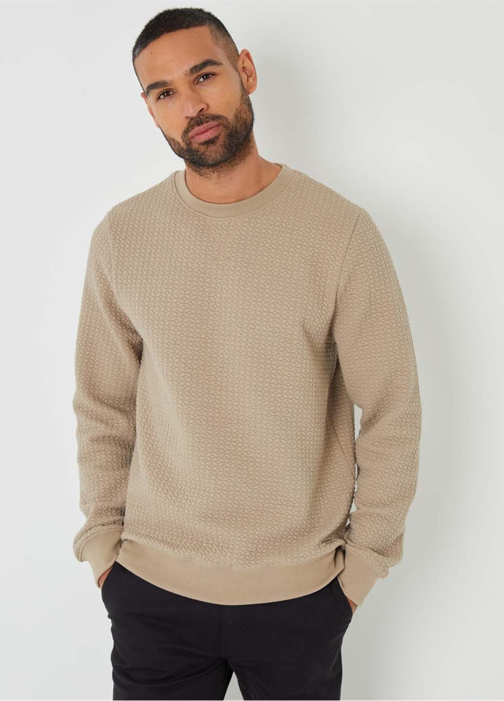 Бежевий світшот Threadbare однотонний (360893362)