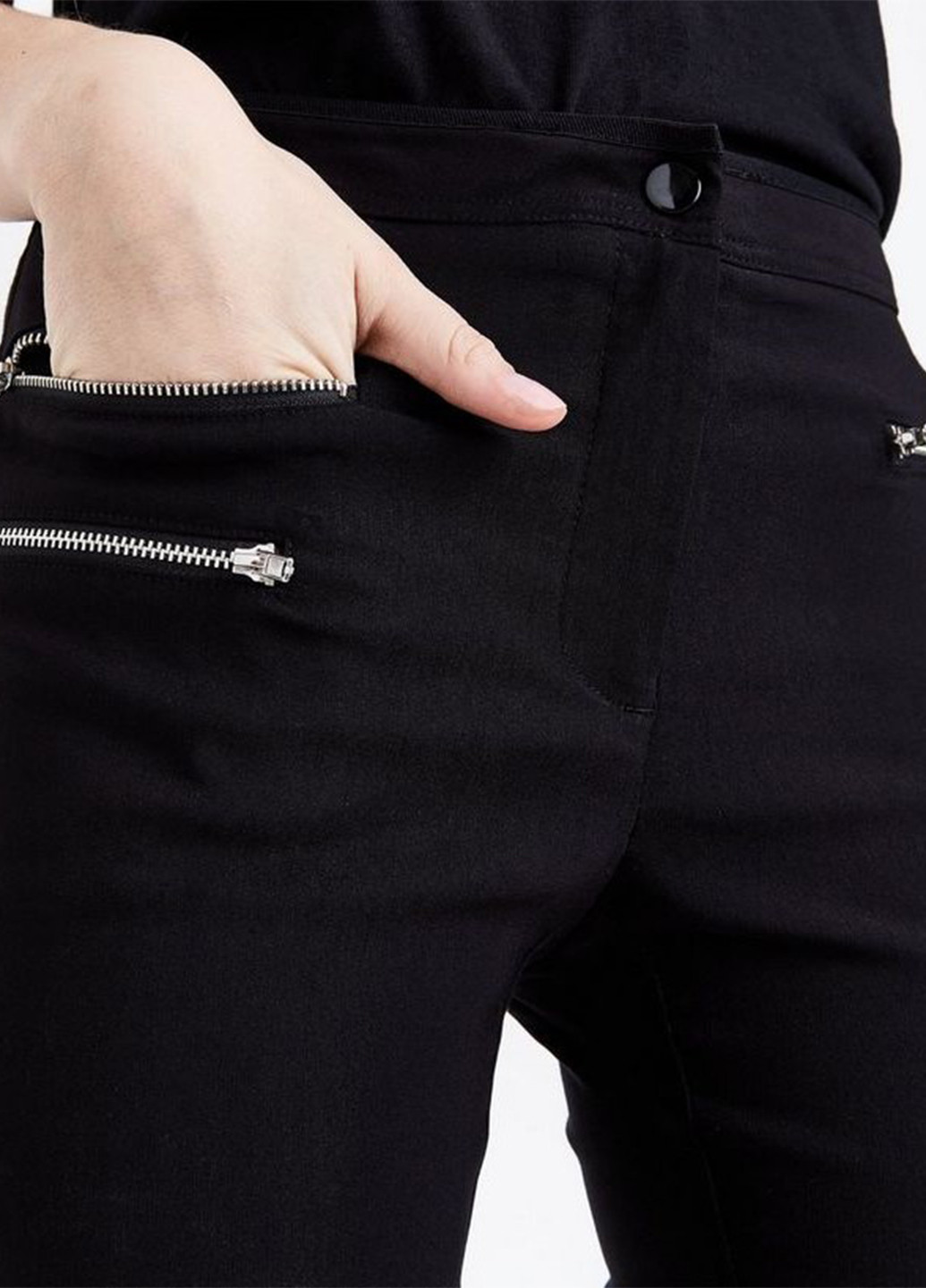 Черные кэжуал демисезонные зауженные брюки New Look