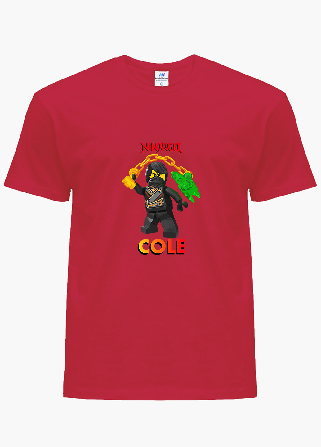 Червона демісезонна футболка дитяча коул лего ніндзяго (cole lego ninjago masters of spinjitzu) (9224-2640) MobiPrint