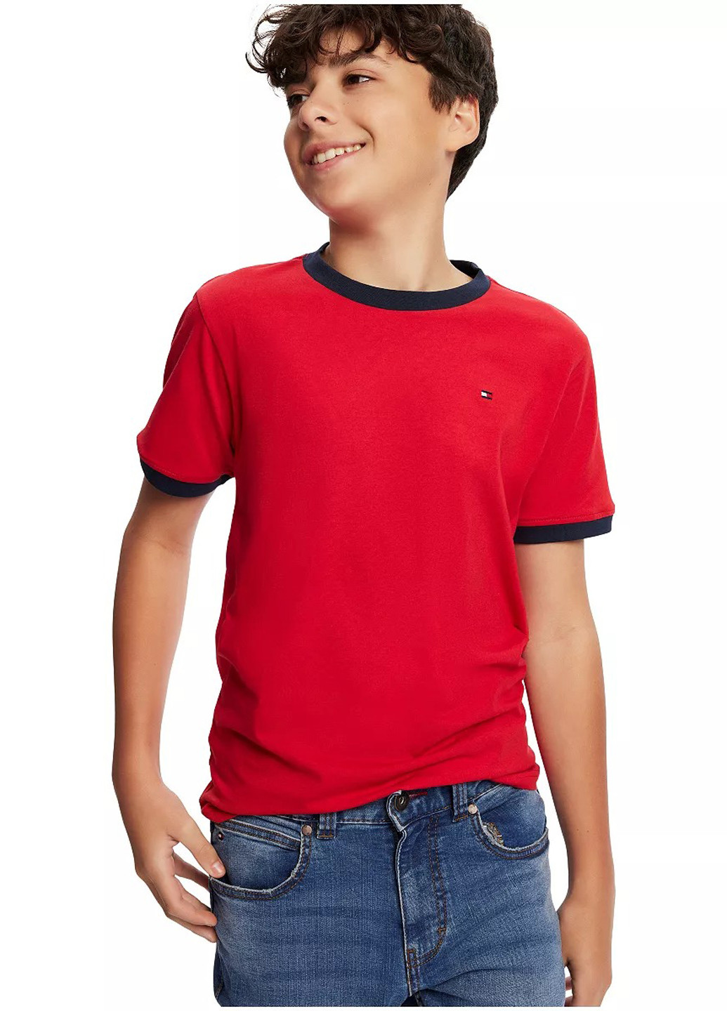 Красная демисезонная футболка Tommy Hilfiger