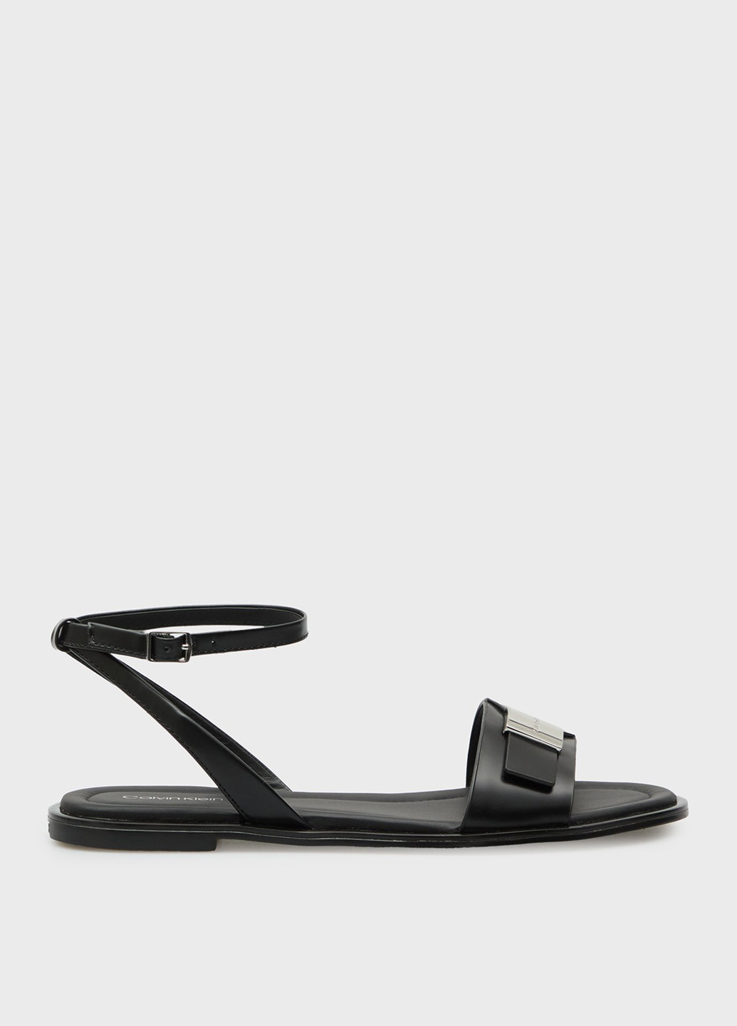 Черные босоножки Calvin Klein с ремешком с логотипом