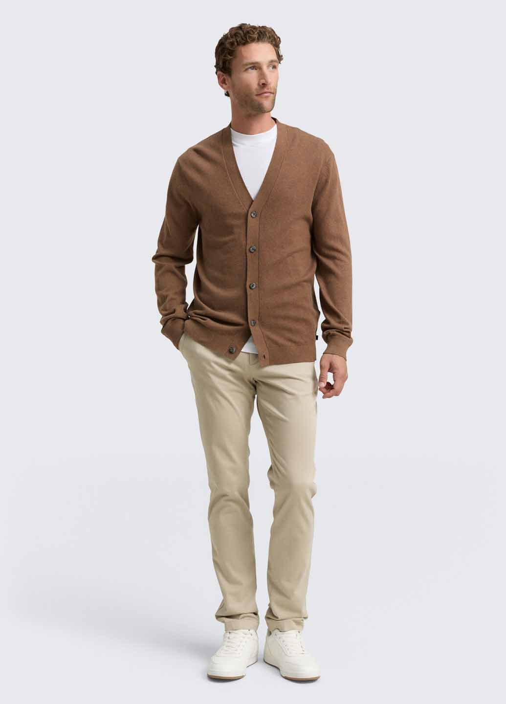 Светло-коричневый демисезонный кардиган Tom Tailor