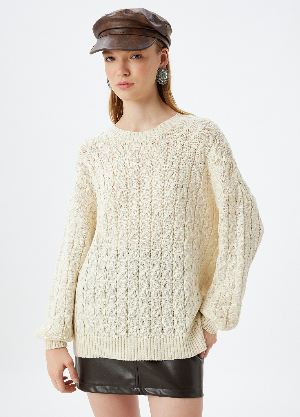 Светло-бежевый демисезонный свитер джемпер KOTON