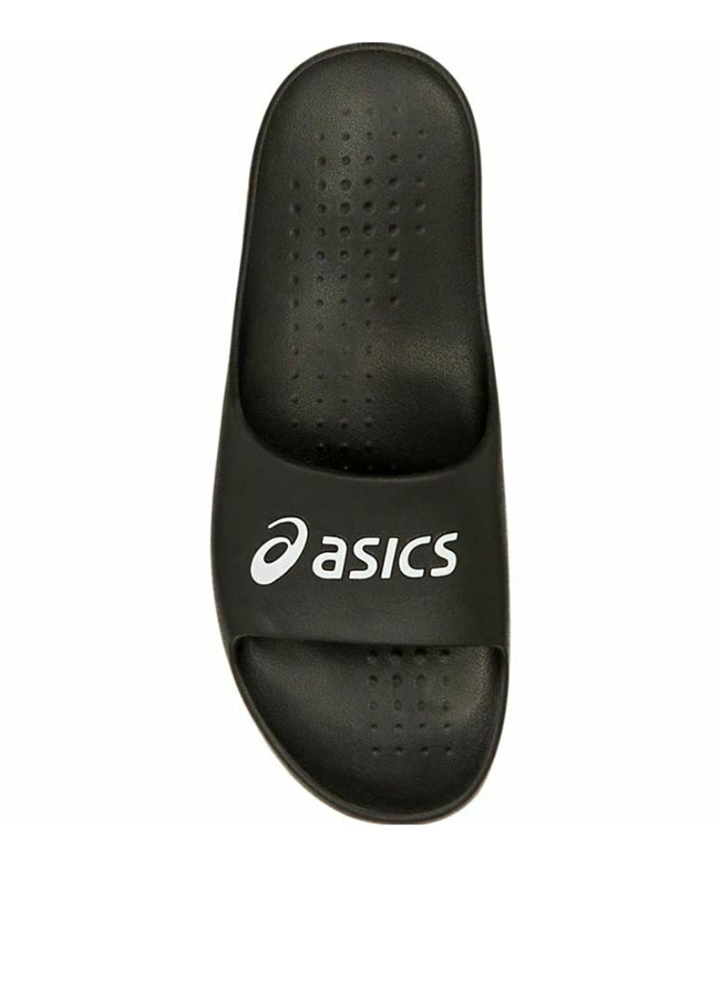 Шлепанцы Asics логотипы чёрные спортивные