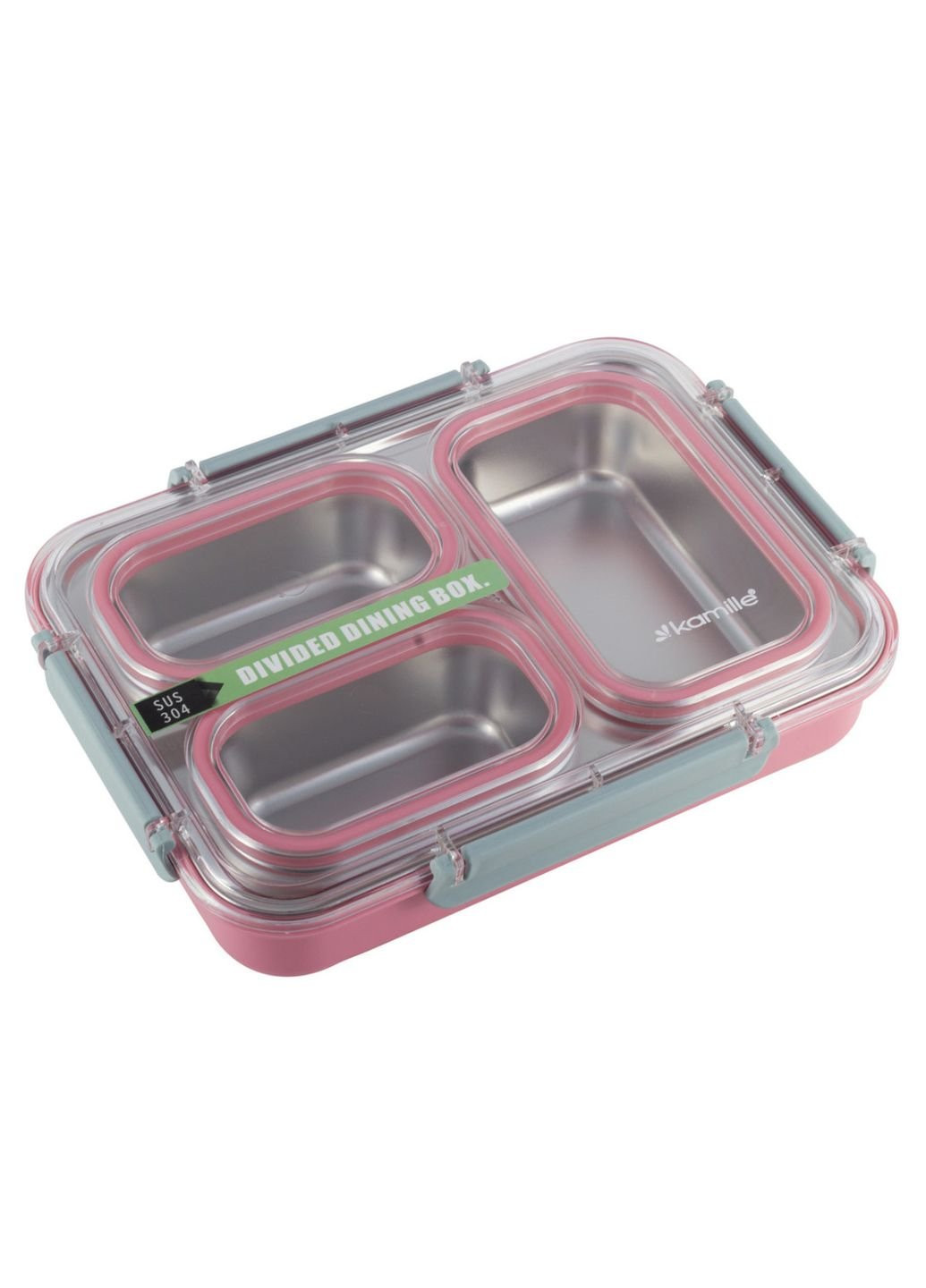 Ланч-бокс пищевой KM-2146RZ 1200 мл розовый Kamille (253620675)