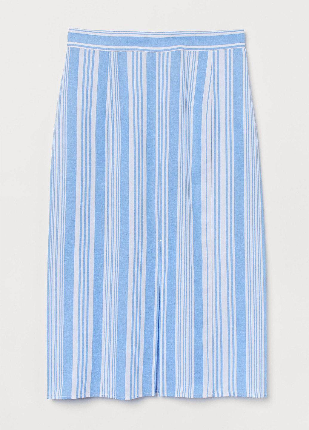 Голубая кэжуал в полоску юбка H&M