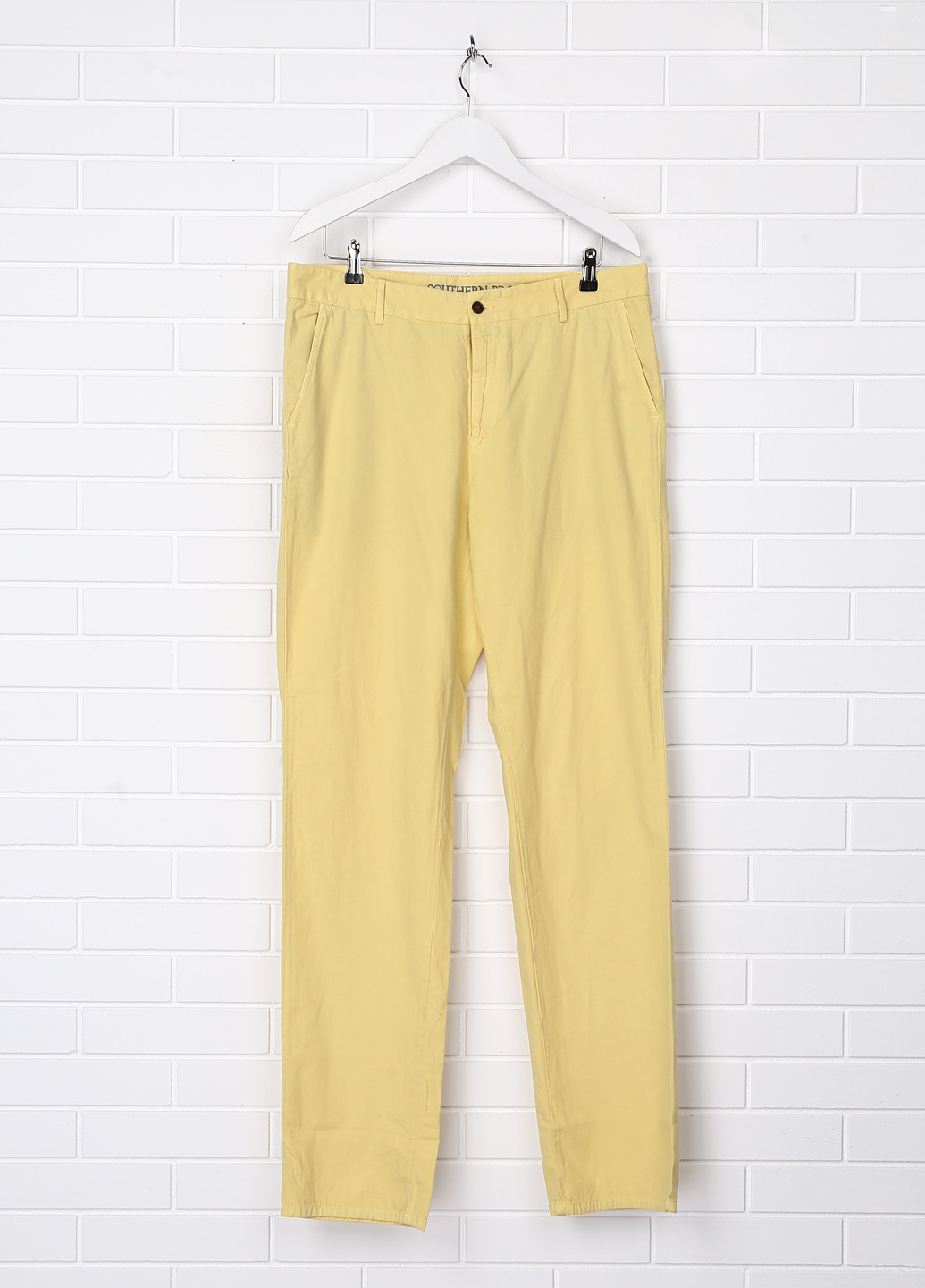Желтые кэжуал демисезонные прямые брюки SOUTHERN PROPER