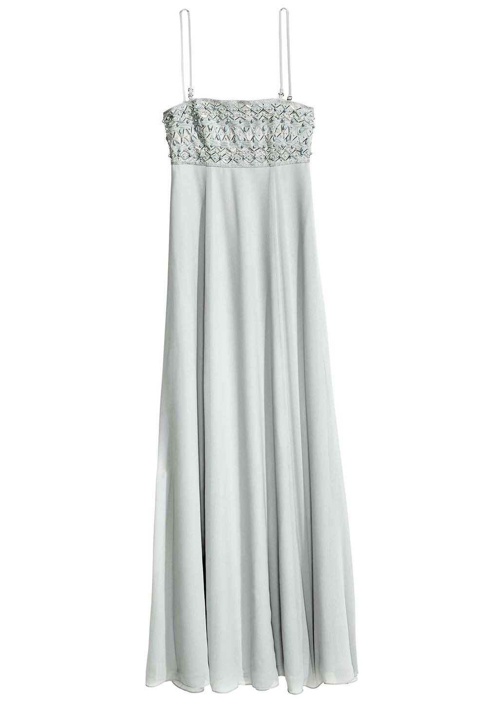 Світло-сіра вечірня сукня в стилі армпір H&M