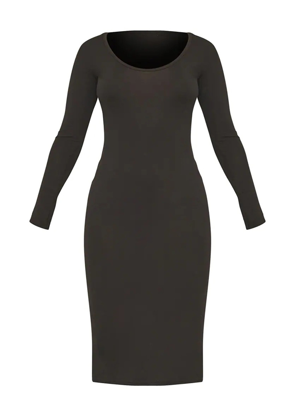 Черное кэжуал платье футляр PrettyLittleThing однотонное