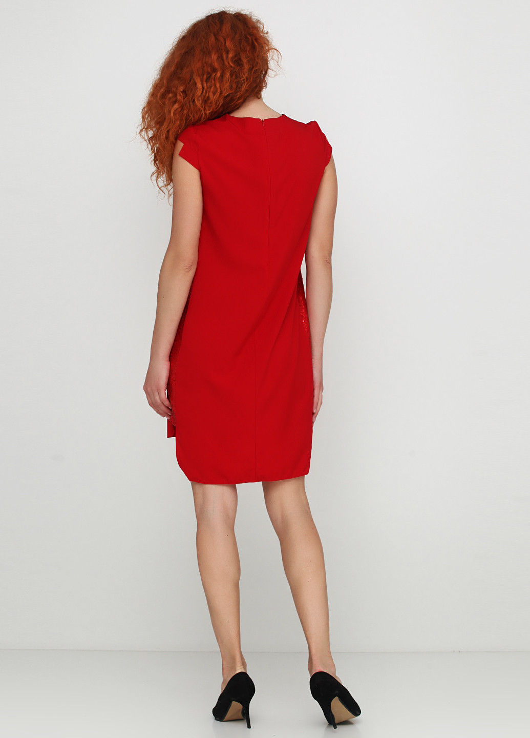 Красное коктейльное платье Dorkini однотонное