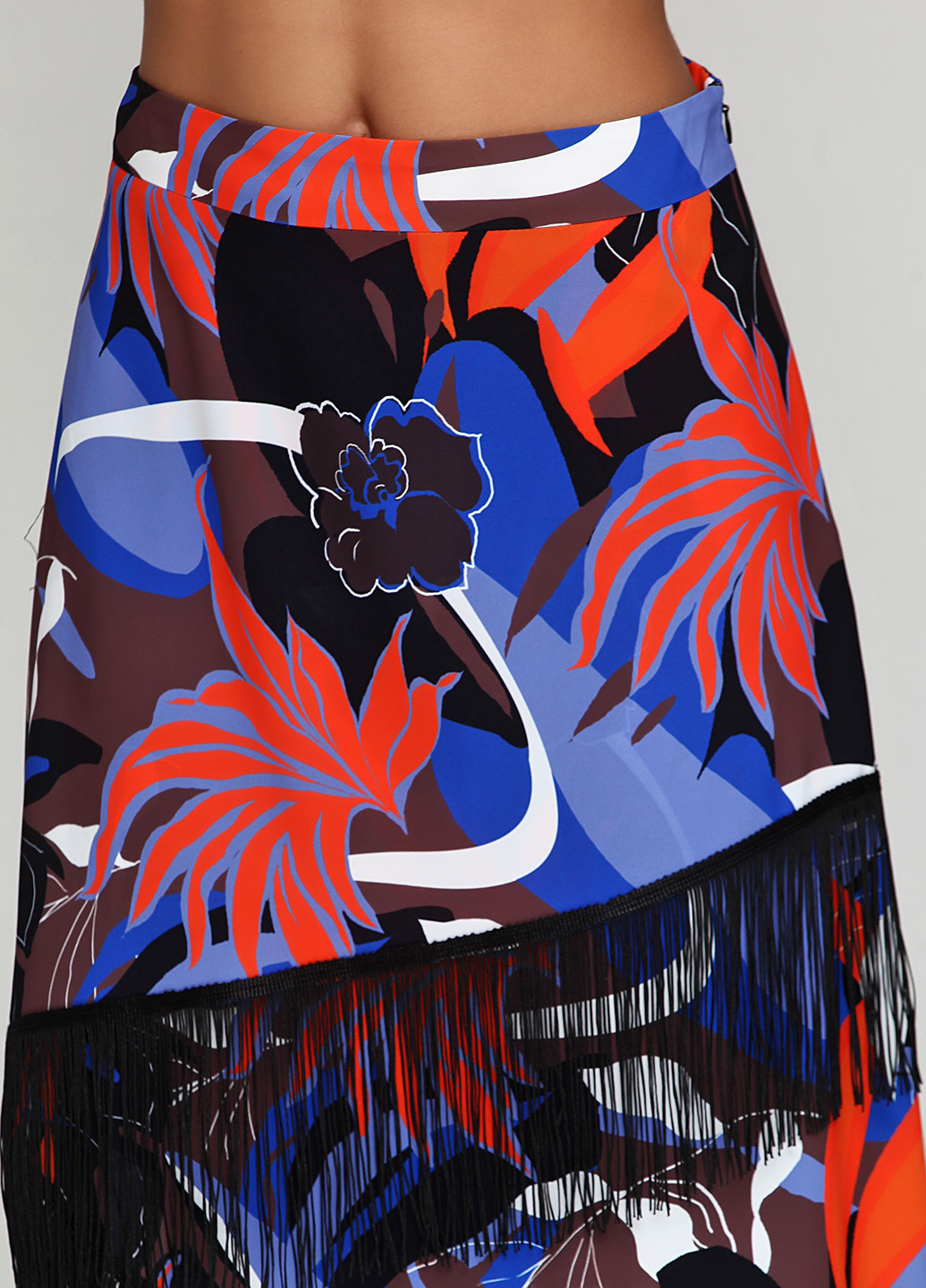 Синяя кэжуал с абстрактным узором юбка SETRE touch миди