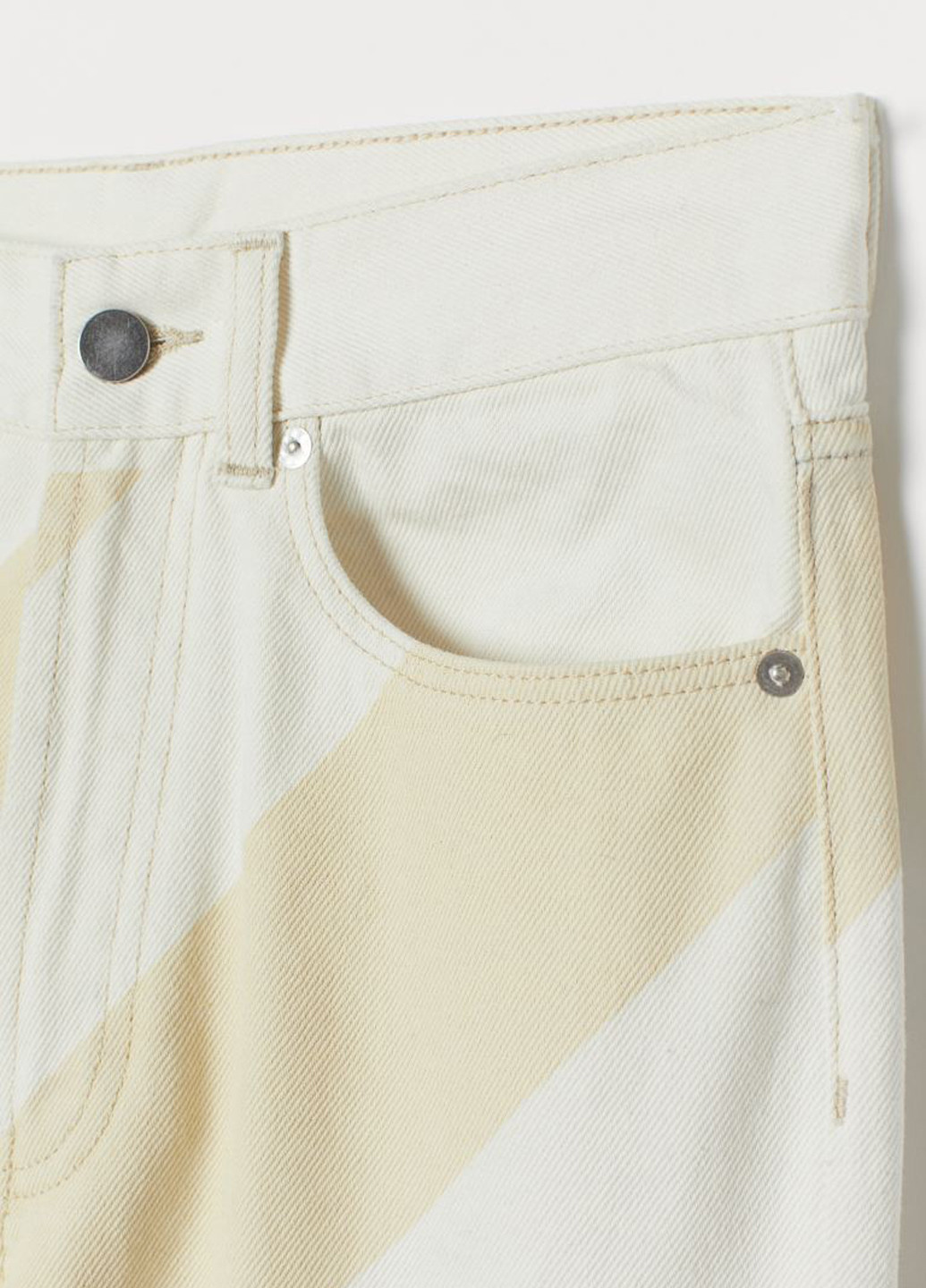 Комбинированные демисезонные прямые джинсы H&M