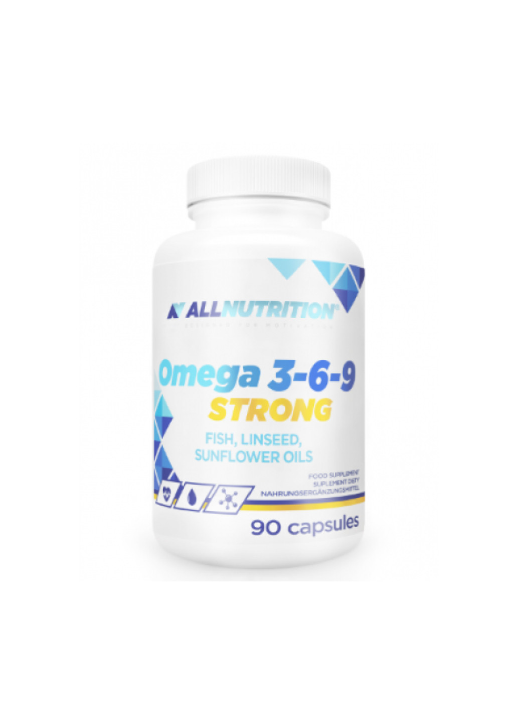 Омега для серцево-судинної системи ALL Nutrition Omega 3 6 9 Strong -90caps Allnutrition (253540417)
