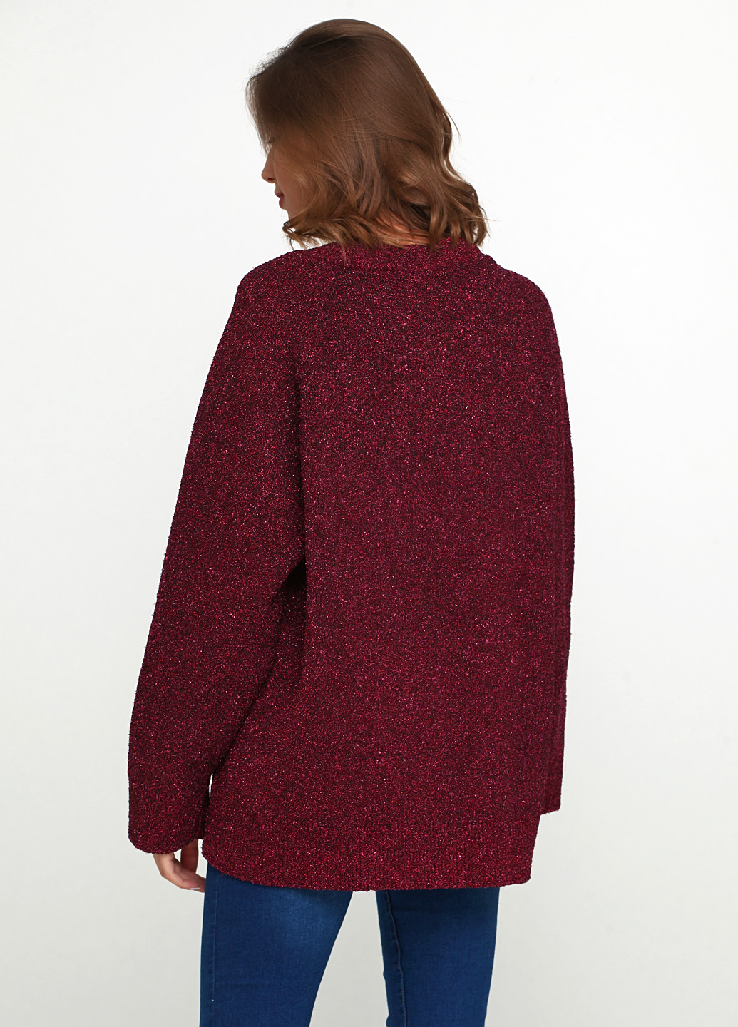 Бордовый демисезонный пуловер пуловер Uterque