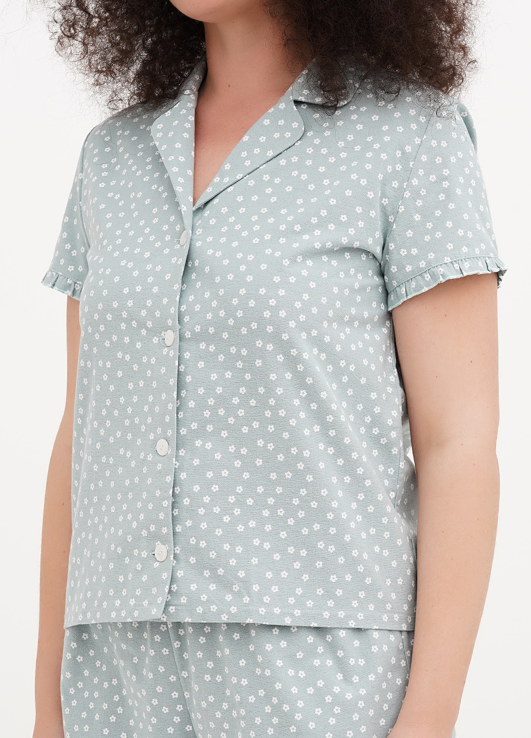 Мятная всесезон пижама (рубашка, шорты) рубашка + шорты Silence